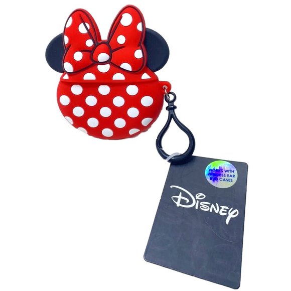 Disney Minnie Mouse Airpod Case Red White Earbud Silicone Case, Brand New w Tags - Picture 1 of 13